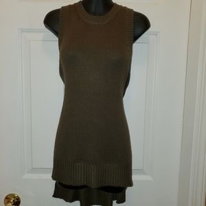 Sweater olive green knit